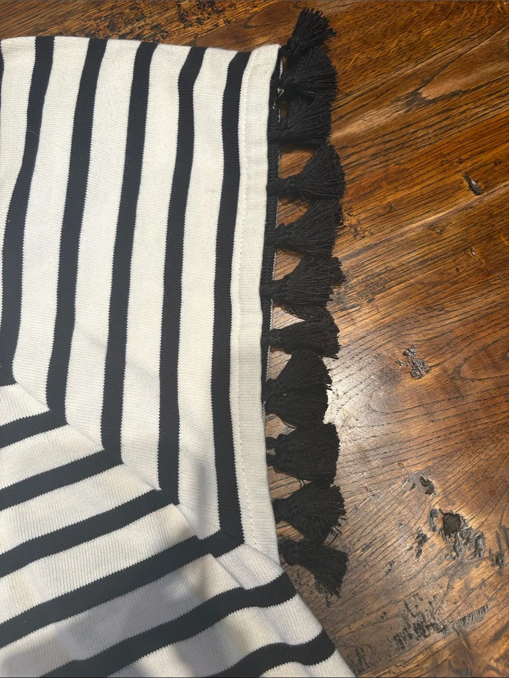 kate spade Black and Cream Striped Knit Dress